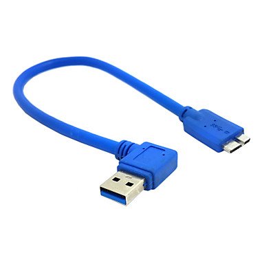 FASEN Right Angled 90 Degree USB 3.0 A male to Micro USB 10pin Cable for Macbook Laptop & Hard Disk