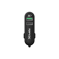 RapidX RXX2QCBLK X2 2 Port Car Charger with Quick Charge Black (RX-X2QCBLK)