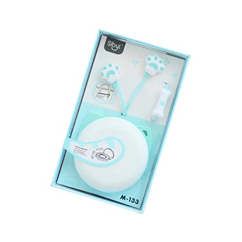 Mosichi 3.5mm Cute Cat Claw Wired in-Ear Earphones Stereo Music Mic Headphones Earbuds Blue