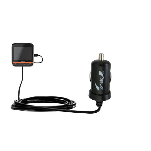Gomadic Mini 10W Car/Auto DC Charger Designed for The Mio MiVue 358/388 Brand Power Sleep Technology - Designed to Last with TipExchange Technology