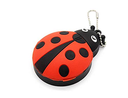 2.0 Ladybug Red Black Insect 32GB USB External Hard Drive Flash Thumb Drive Storage Device Cute Novelty Memory Stick U Disk Cartoon