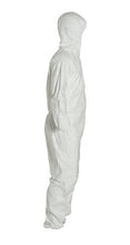 Load image into Gallery viewer, Du Pont Ty127 S Tyvek Protective Coverall With Hood With Safety Instructions, Elastic Cuff, Large, Whi
