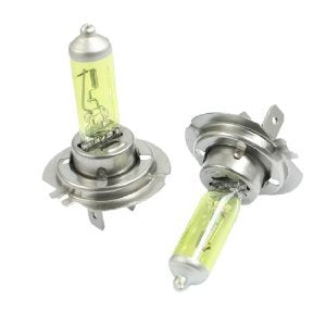 GOLDEN YELLOW 100w ONE PAIR HALOGEN XENON GAS FILLED H7 FOG LIGHT BULBS for 96 97 98 99 Audi A4/ 03 04 AUDI RS6/ 00 01 AUDI S4/ 04 05 06 07 BMW 5 Series/ 97 98 99 00 01 02 03 BMW 5 Series w/composite/