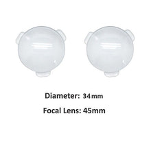 Load image into Gallery viewer, Biconvex Lens Set, Pop-Tech Glass Lens Bi-Convex 34mm Diameter 45mm Focal Length Lens for DIY Google Cardboard VR

