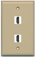 Load image into Gallery viewer, RiteAV - 1 Port HDMI 1 Port HDMI Ivory Wall Plate - Bracket Included
