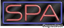 Load image into Gallery viewer, &quot;Spa&quot; Neon Sign : 343, Background Material=Black Plexiglass
