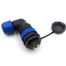 Load image into Gallery viewer, SZJELEN SD20 2Pin Elbow Waterproof Plug and Socket IP67,Aviation Cable Connector,Electrical Power Wire Connectors (2PIN)
