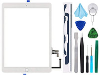 T Phael White Digitizer Repair Kit for 2017 iPad 9.7(A1822, A1823) Touch Screen Digitizer Replacement with Home Button + Tools Kit + PreInstalled Adhesive