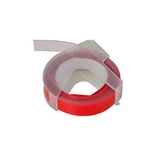 Load image into Gallery viewer, KCMYTONER 8 roll Pack Replace 3D Plastic Embossing Labels Tape for Embossing White on Red 3/8&quot; x 9.8&#39; 9mm x 3m 520102 Compatible for Dymo Executive III Embosser 1011 1550 1570 1610 Label Markers
