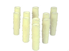Load image into Gallery viewer, Lighthouse Industries Set of 12 pc. 2-1/2&quot; Bone Candelabra Base Thin 3/4&quot; Inner Diameter Beeswax Candle Covers, Socket Sleeves
