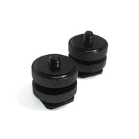 LS Photography [2-Pack] Mini Black Double Screw Angle 1/4