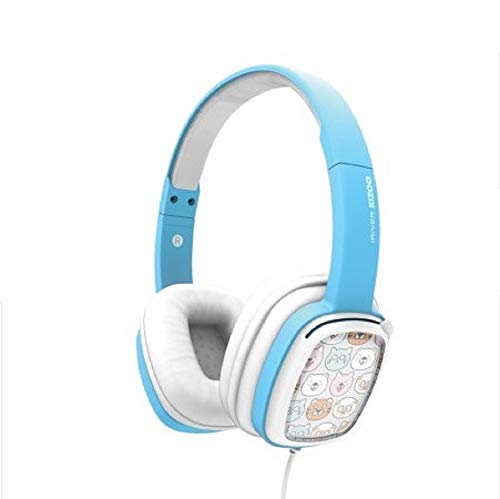 Iriver Character Stereo Headphone for Kids KIZOO_IKH-100, Children Headphones Kids Headphones Children's Headphones, Protection of Children's Hearing (Blue)