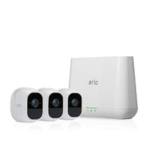 Load image into Gallery viewer, Arlo (VMS4330P-100NAS) Pro 2 - Wireless Home Security Camera System with Siren, Rechargeable, Night vision, Indoor/Outdoor, 1080p, 2-Way Audio, Wall Mount, Cloud Storage Included, 3 Camera Kit
