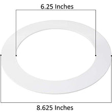 Load image into Gallery viewer, 25 Pack White Plastic Trim Ring for 8&quot; Inch Recessed Can Down Light Oversized Lighting Fixture
