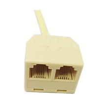 Load image into Gallery viewer, uxcell RJ11 6P4C Male Plug to 2 Ports 6P4C Female Phone Wire Splitter
