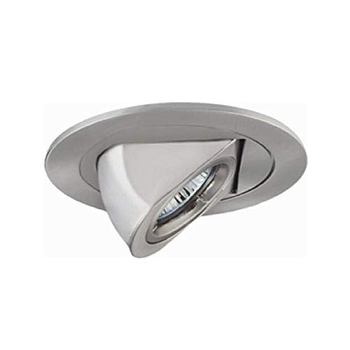 Jesco Lighting TM411ST 4-Inch Aperture Low Voltage Trim Recessed Light, Adjustable Periscope, Satin Chrome Finish