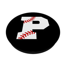 Load image into Gallery viewer, Baseball Pop Socket - Baseball Popsocket - Letter P PopSockets PopGrip: Swappable Grip for Phones &amp; Tablets
