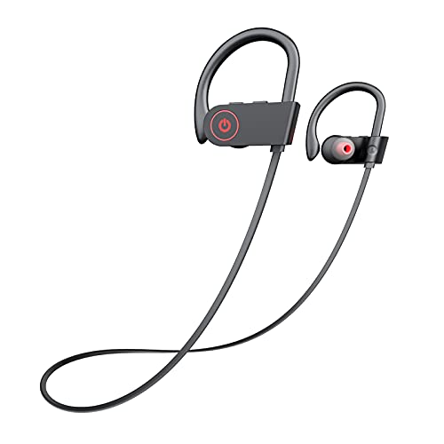 Bluetooth Headphones,Wireless Earbuds IPX7 Waterproof Sports Earphones 10H Playtime with Mic HD Stereo Sound Sweatproof in-Ear Earbuds Noise Cancelling Headsets Gym Running Workout