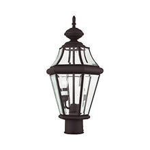 Load image into Gallery viewer, Livex Georgetown 2264-04 Outdoor Post Lantern - 21H in. Black
