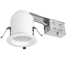 Load image into Gallery viewer, Four Bros 4&quot; Inch LED Remodel LED Recessed Light Kits, IC Rated Remodel Housing and Dimmable LED Downlight, Damp Rated, 10W, 750lm, 5000K (Daylight), ETL Listed
