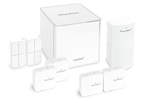 iSmartAlarm Deluxe Home Security Package | Wireless DIY No Fee IFTTT & Alexa Compatible iOS & Android App | iSA5, White