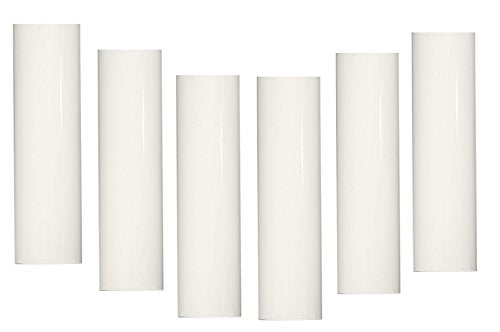 Lighthouse Industries Set of 6 pc 4-1/2 Inch Tall White Candelabra Base Thin 3/4