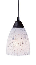 Load image into Gallery viewer, Elk 406-1SW 1-Light Pendant in Dark Rust and Show White Glass
