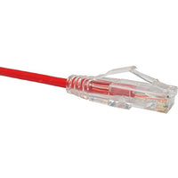 Unirise USA Clearfit Slim Cat6 Patch Cable, Snagless, Red, 1ft CS6-01F-RED