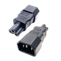 CY IEC 320 Adapter 3 Poles Socket C14 to Cloverleaf Plug Micky C5 Straight Extension Power Adapter