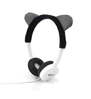 Gabba Goods Premium Plush Design Panda Over The Ear Comfort Padded Stereo Headphones AUX Cable | Earphones, Safe for Children