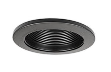 Load image into Gallery viewer, NICOR Lighting 4 inch Black Recessed Baffle Trim for MR16 Bulb (14002BK)
