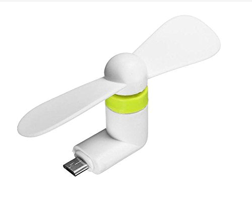 LAAT Mini USB Fan Micro Phone Portable Electric Fan for Android (White)