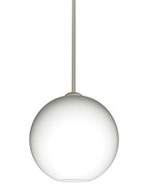 Load image into Gallery viewer, Besa Lighting 1TT-COCO1007-SN Coco 10 - One Light Stem Pendant, Satin Nickel Finish with Opal Matte Glass
