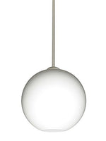 Besa Lighting 1TT-COCO1007-SN Coco 10 - One Light Stem Pendant, Satin Nickel Finish with Opal Matte Glass