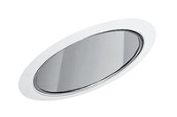 Juno Lighting Group 620C-WH Cone Standard Slope Recessed Trim with Clear Alzak and White Trim, 6-Inch