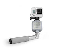 XSHINE Combo On Camera LED Light Indoor Outdoor Illuminator w/U-Shot Telescopic Pole Aluminium Monopod