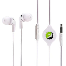 Load image into Gallery viewer, Premium Sound Retractable Headset Hands-Free Earphones Mic Dual Earbuds Headphones Wired [3.5mm] White Compatible with LG V40 ThinQ
