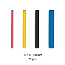 Load image into Gallery viewer, Steinel Heat Shrink Tube Set I - 70 pcs. for shrinking onto cable terminals, breaks and looms, Diameter 1.6 mm - 4.8 mm, Can be Used for Various Steinel Hot Air Tools, 071318
