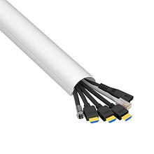 Load image into Gallery viewer, D-Line 788.008UK 1D5025W Maxi Trunking, Decorative TV Cable Tidy, Electrical Wire Cover, Popular Cord Management Solution-50mm (W) x 25mm (H) -White (1-Meter Length), 1-Meter Length
