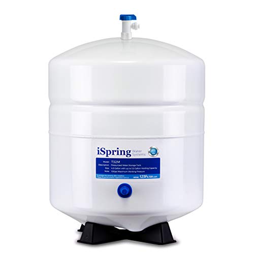 I Spring T32 M Pressurized Water Storage Tank With Ball Valve For Reverse Osmosis Ro Systems, 4 Gallon