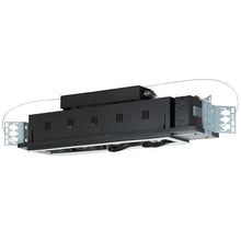 Load image into Gallery viewer, Jesco Lighting MGP20-4WB Modulinear Directional Lighting for New Construction, Double Gimbal PAR20 4-Light Linear, Black Interior with White Trim
