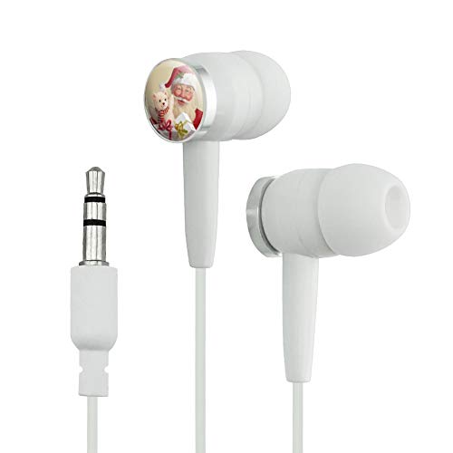 GRAPHICS & MORE Christmas Holiday Santa and His Buddy Teddy Novelty in-Ear Earbud Headphones