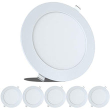 Load image into Gallery viewer, 5 Pack Leisure LED RV Boat Recessed Ceiling Light 720 Lumen Super Slim LED Panel Light DC 12V 5.75&quot; 9W Full Aluminum Downlights (Cool White)
