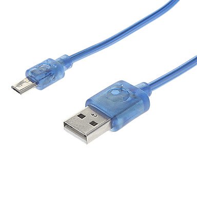 FASEN USB 2.0 to Micro USB 2.0 M/M Spring Cell Phone Cable Blue(1.5M)