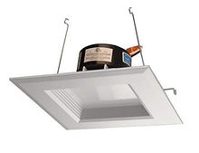 Load image into Gallery viewer, NICOR Lighting 5 inch White Square LED Recessed Downlight in 2700K (DQR5-10-120-2K-WH-BF)
