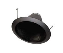 Load image into Gallery viewer, NICOR Lighting 6 inch Black Airtight Recessed Cone Baffle Trim, Fits 6 inch Housings (17550ABK)
