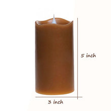 Load image into Gallery viewer, 3D Moving Flame Led Candle With Timer, Dancing Flame Led Candle for Home Halloween Decoration, 3x5 Inch, Brown
