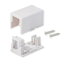 Load image into Gallery viewer, LOGICO 15 Pack Surface Mount Box 1 Port Signle Hole Keystone Jack Cat5e/Cat6 White
