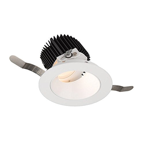 WAC Lighting R3ARAT-F840-WT Aether Round Adjustable Trim with LED Light Engine Flood 50 Beam 4000K Cool White