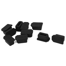Load image into Gallery viewer, uxcell 10 Pcs Black Rubber Dust Cover Protector for IEEE 1394 6P Female Port
